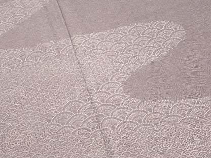平和屋着物●江戸小紋　訪問着　鮫小紋柄　青海波文　正絹　逸品　CABI0806gh