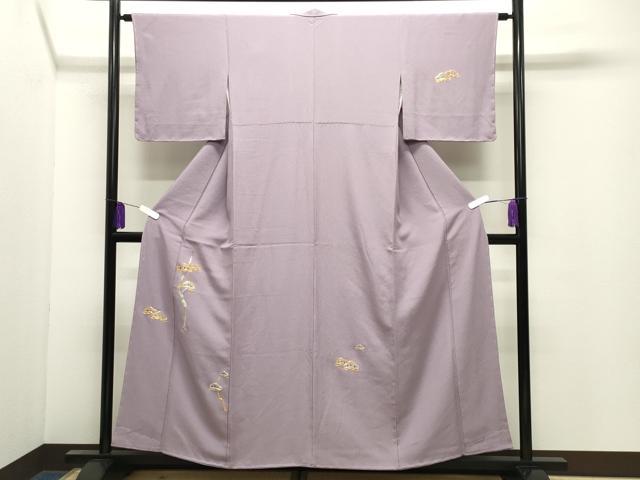 平和屋着物●訪問着　駒刺繍　枝松文　正絹　逸品　未使用　CABI0810gh