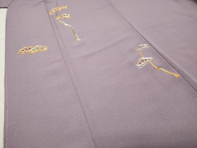 平和屋着物●訪問着　駒刺繍　枝松文　正絹　逸品　未使用　CABI0810gh