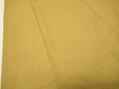 平和屋着物●上質な紬　色無地　山吹茶色　正絹　逸品　CABI0819gh