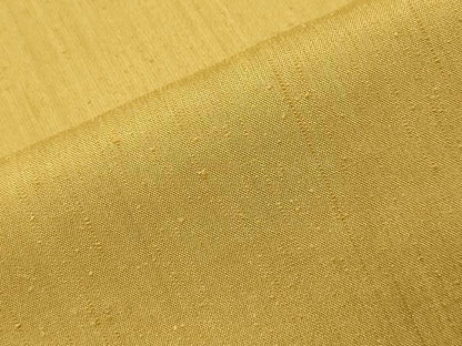 平和屋着物●上質な紬　色無地　山吹茶色　正絹　逸品　CABI0819gh