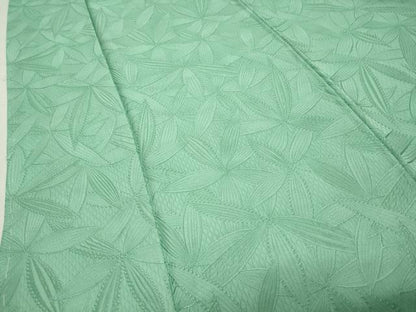 平和屋着物●上質な色無地　舞花地紋　若緑色　正絹　逸品　未使用　CABI0822gh