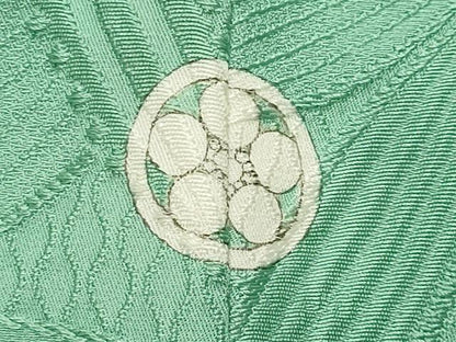 平和屋着物●上質な色無地　舞花地紋　若緑色　正絹　逸品　未使用　CABI0822gh