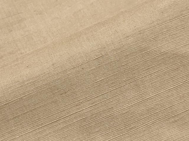 平和屋着物●結城紬　色無地　白茶色　正絹　逸品　CABI0825gh