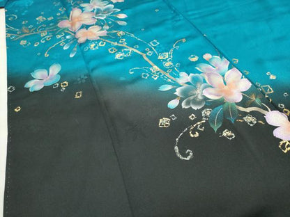 平和屋着物●訪問着　舞桜文　暈し染め　金彩　正絹　逸品　CABI0826gh