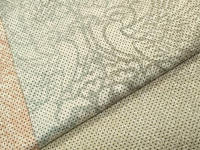 平和屋着物●本場大島紬　一元絣　染大島　向かい鳥花文　正絹　逸品　CABI0829gh