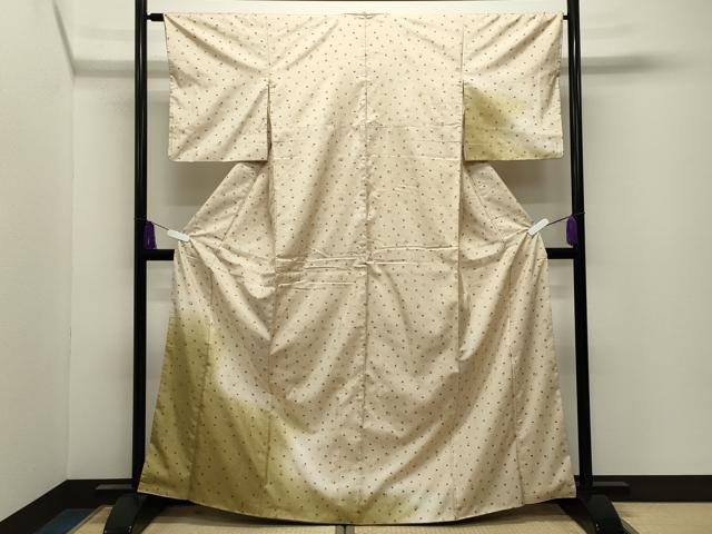 平和屋着物●訪問着　本場縞大島紬　成り物　飛鳥文　正絹　逸品　CABI0848gh