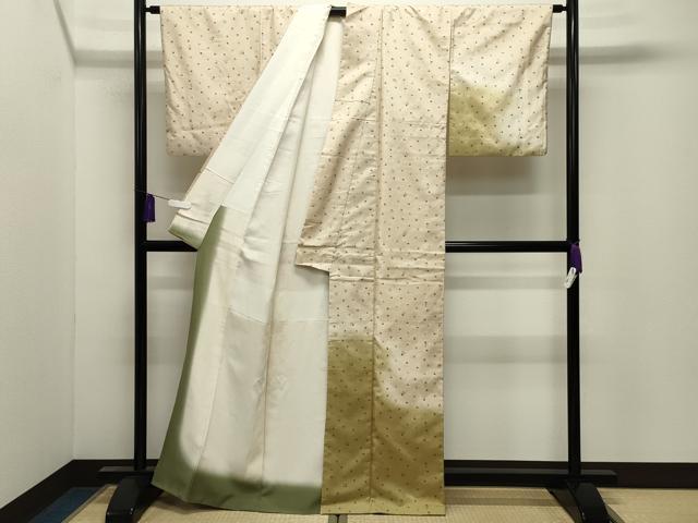 平和屋着物●訪問着　本場縞大島紬　成り物　飛鳥文　正絹　逸品　CABI0848gh