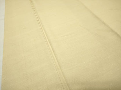平和屋着物●上質な色無地　御召縮緬　淡黄色　正絹　逸品　CABI0858gh