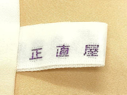 平和屋着物●上質な色無地　御召縮緬　淡黄色　正絹　逸品　CABI0858gh