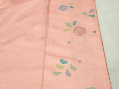 平和屋着物●訪問着　御所車鴛鴦花文　金彩　正絹　逸品　CABI0863gh