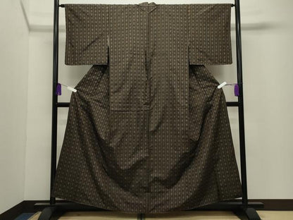 平和屋着物●上質な紬　吉祥間道　正絹　逸品　CABI0865gh
