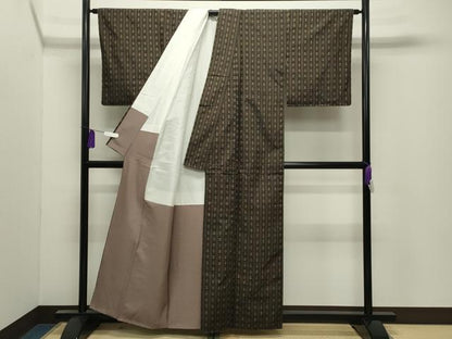 平和屋着物●上質な紬　吉祥間道　正絹　逸品　CABI0865gh