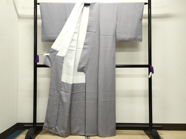 平和屋着物●上質な色無地　桔梗鼠色　正絹　逸品　未使用　CABI0868gh