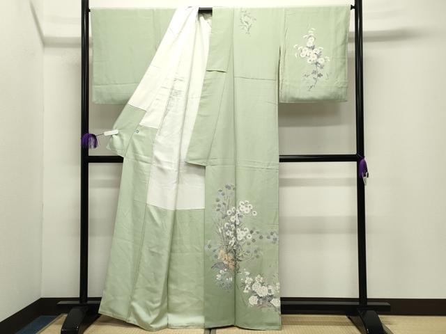 平和屋着物●訪問着　友禅　枝花文　正絹　逸品　CABI0872gh