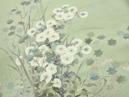 平和屋着物●訪問着　友禅　枝花文　正絹　逸品　CABI0872gh