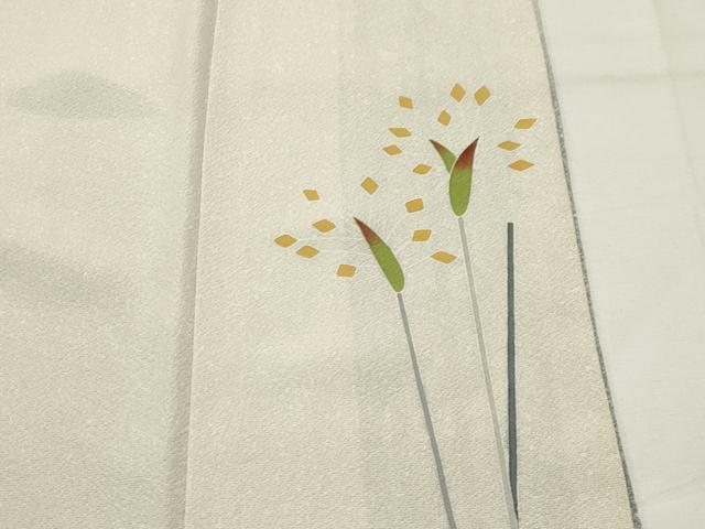 平和屋着物●訪問着　友禅　鴛鴦花文　暈し染め　金彩　正絹　逸品　CABI0873gh