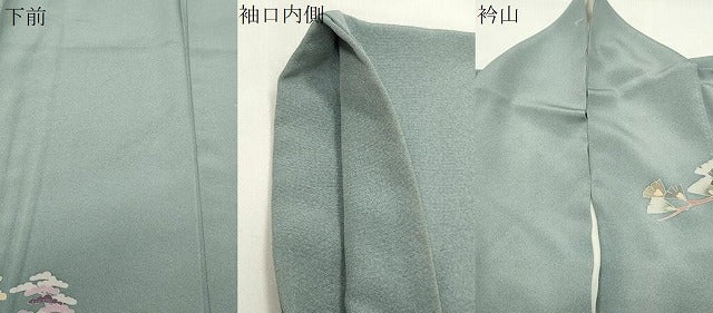 平和屋着物●訪問着　友禅　作家物　風景文　暈し染め　正絹　逸品　CABI0877gh