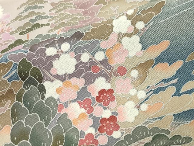 平和屋着物●訪問着　友禅　作家物　風景文　暈し染め　正絹　逸品　CABI0877gh