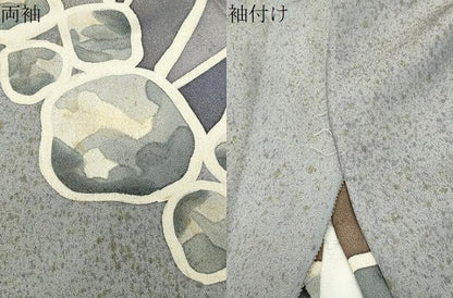平和屋着物●訪問着　抽象文　金通し地　仮絵羽　正絹　逸品　未使用　CABI0886gh