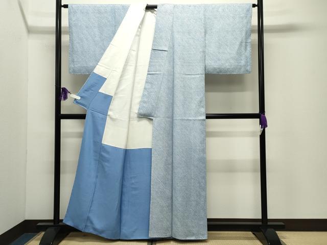 平和屋着物●大変加工の良い総絞り小紋　正絹　逸品　CABI0891gh