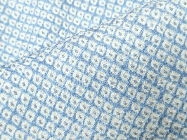 平和屋着物●大変加工の良い総絞り小紋　正絹　逸品　CABI0891gh