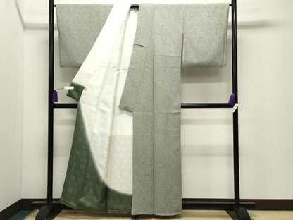平和屋着物●大変加工の良い総絞り小紋　正絹　逸品　CABI0892gh