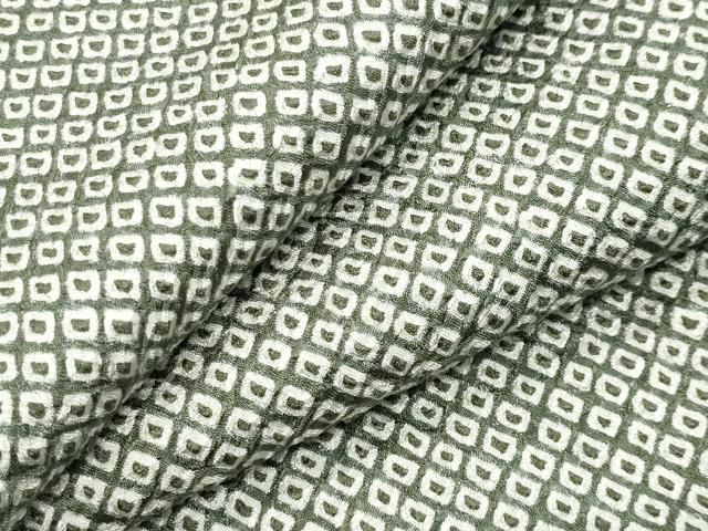 平和屋着物●大変加工の良い総絞り小紋　正絹　逸品　CABI0892gh