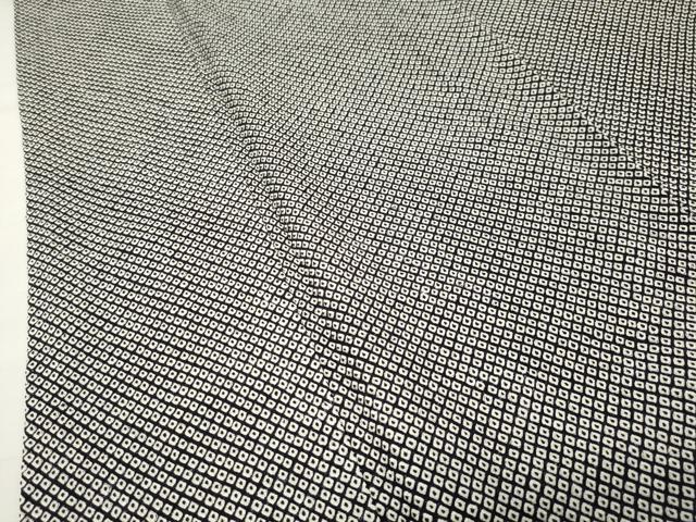 平和屋着物●大変加工の良い総絞り小紋　黒地　三越扱い　正絹　逸品　CABI0893gh