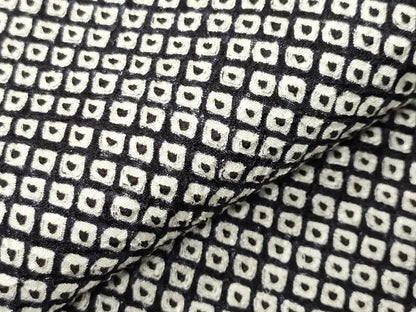 平和屋着物●大変加工の良い総絞り小紋　黒地　三越扱い　正絹　逸品　CABI0893gh