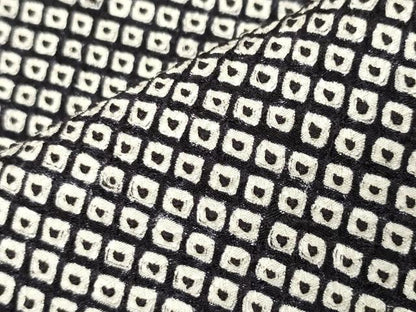 平和屋着物●大変加工の良い総絞り小紋　黒地　三越扱い　正絹　逸品　CABI0893gh