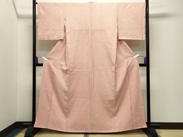 平和屋着物●大変加工の良い総絞り小紋　正絹　逸品　CABI0894gh