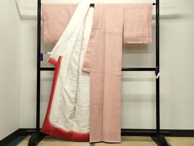 平和屋着物●大変加工の良い総絞り小紋　正絹　逸品　CABI0894gh
