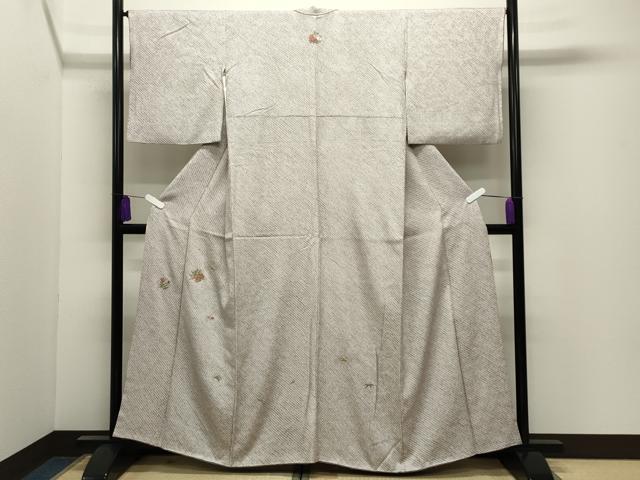 平和屋着物●豪華色留袖　総絞り　刺繍　貝桶笹花文　金糸　正絹　逸品　CABI0895gh