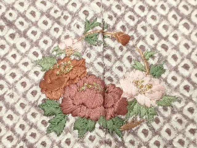 平和屋着物●豪華色留袖　総絞り　刺繍　貝桶笹花文　金糸　正絹　逸品　CABI0895gh