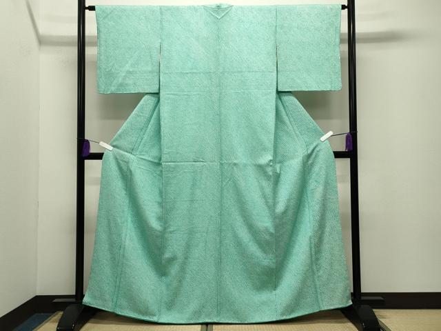 平和屋着物●大変加工の良い総絞り小紋　やまと誂製　正絹　逸品　CABI0898gh
