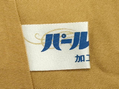 平和屋着物●上質な紬　絞り　型染め　風景花文　正絹　逸品　CABI0904gh