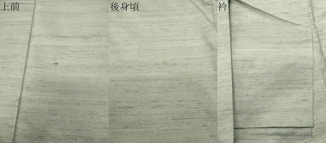 平和屋着物●上質な紬　色無地　灰青色　正絹　逸品　CABI0905gh