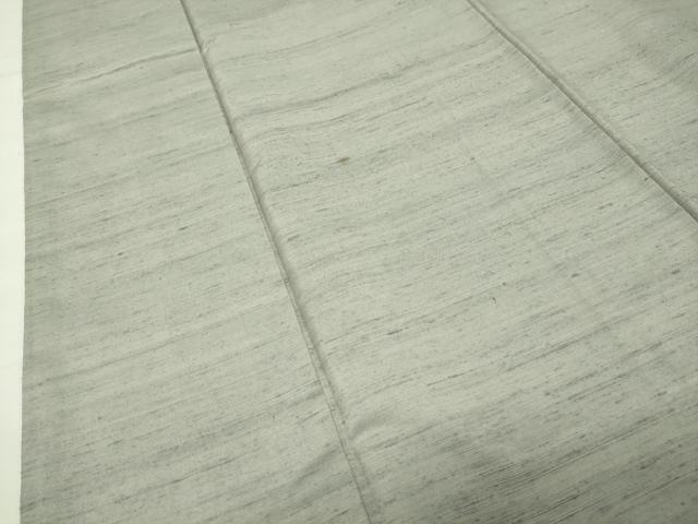 平和屋着物●上質な紬　色無地　灰青色　正絹　逸品　CABI0905gh