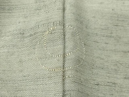 平和屋着物●上質な紬　色無地　灰青色　正絹　逸品　CABI0905gh