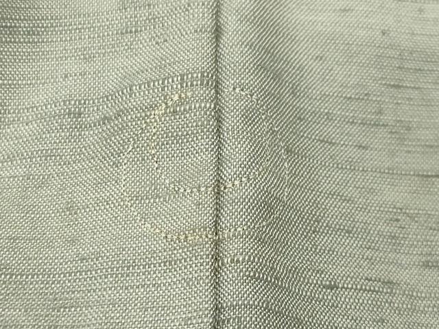 平和屋着物●上質な紬　色無地　灰青色　正絹　逸品　CABI0905gh