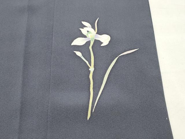 平和屋着物●訪問着　友禅　作家物　草花文　正絹　逸品　CABI0908gh