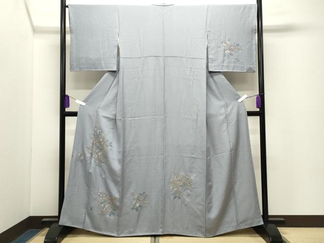 平和屋着物●中国三大刺繍　スワトウ相良刺繍　総刺繍　訪問着　文箱花文　金糸　正絹　逸品　CABI0910gh