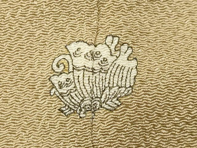 平和屋着物●上質な色無地　木蘭色　鬼しぼ縮緬　正絹　逸品　CABI0915gh