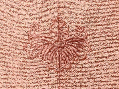 平和屋着物●上質な色無地　紋意匠　薄紅色　ロング丈　正絹　逸品　CABI0917gh