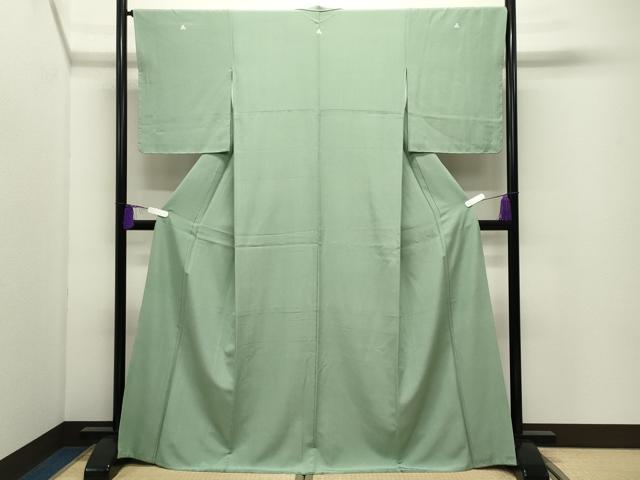 平和屋着物●上質な色無地　薄青色　正絹　逸品　CABI0921gh