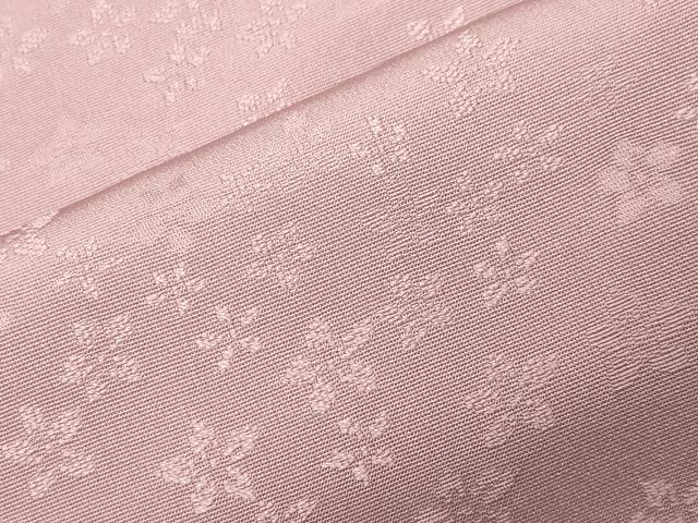 平和屋着物●上質な色無地　舞花地紋　石竹色　正絹　逸品　CABI0922gh