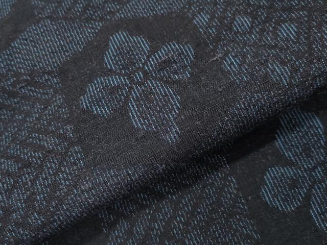 平和屋着物●結城紬　亀甲花文　正絹　逸品　CABI0932gh
