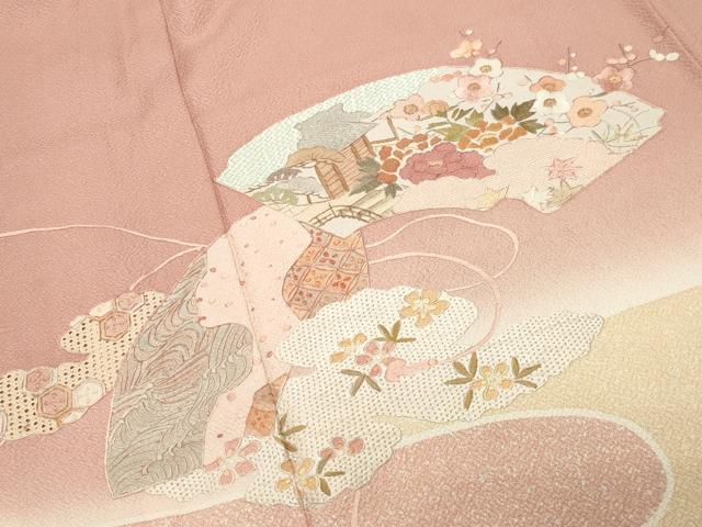 平和屋着物●中国三大刺繍　スワトウ相良刺繍　蘇州刺繍　総刺繍　訪問着　地紙重ね花文　暈し染め　正絹　逸品　CABI0938gh