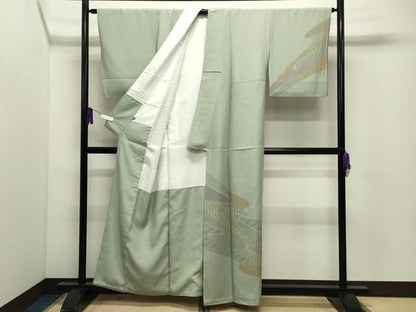 平和屋着物●訪問着　流水文　正絹　逸品　CABI0940gh